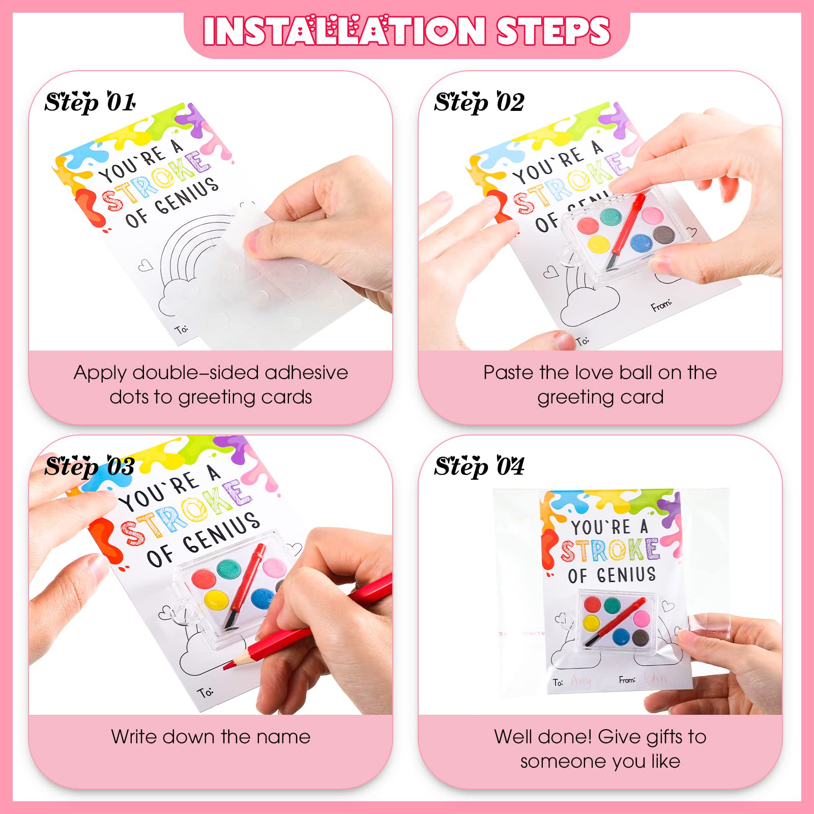 Foto 5 | Juego De Tarjetas De Regalo De San Valentín Con Minijuegos De Pintura Para Niños - Venta Internacional.