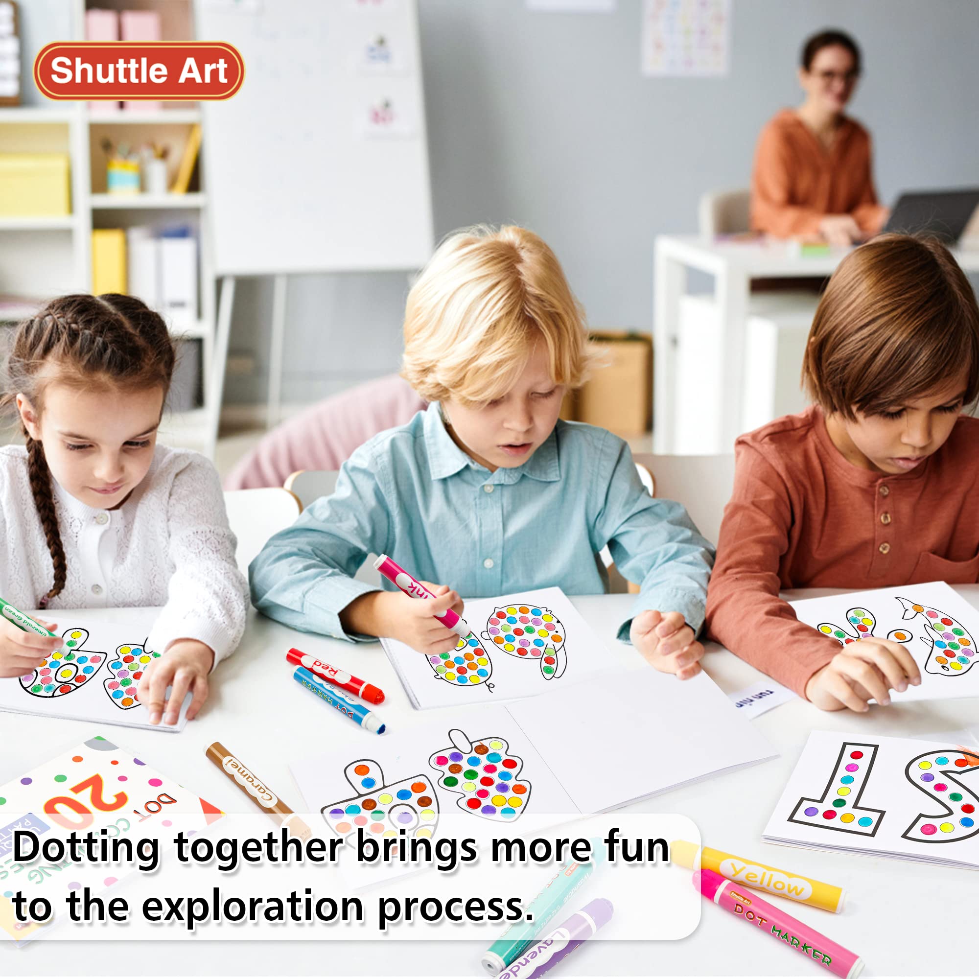 Foto 7 pulgar | Marcadores De Puntos Shuttle Art, 36 Colores, Lavables Para Niños A Partir De 3 Años - Venta Internacional.