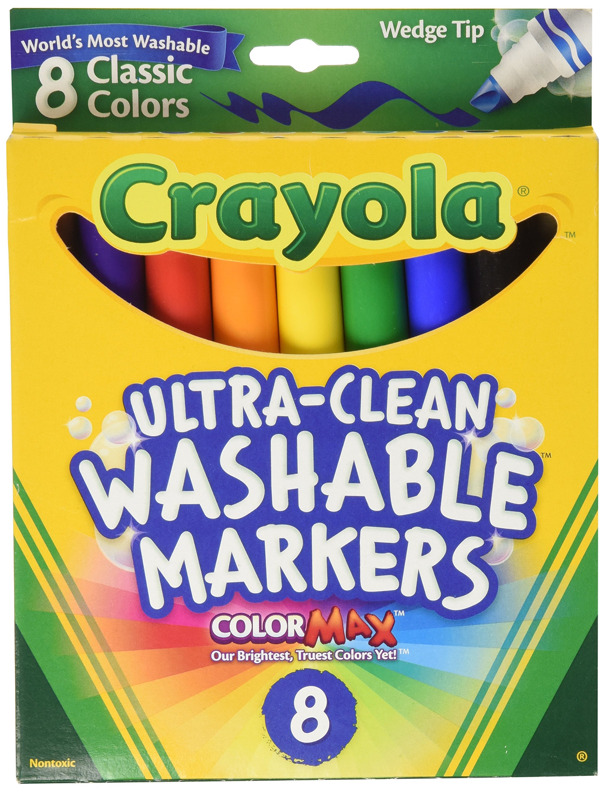 Foto 2 pulgar | Marcadores Crayola Ultra Clean, Lavables, Con Punta De Cuña, 8 Colores - Venta Internacional.