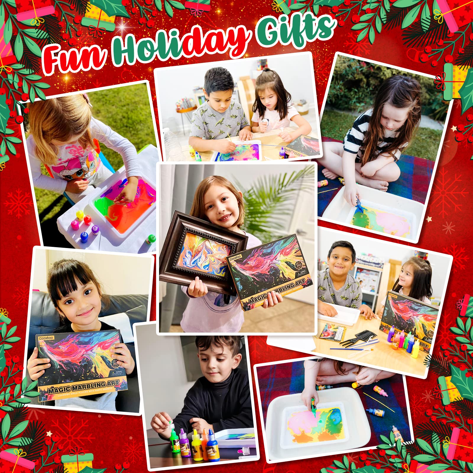 Foto 5 pulgar | Set De Pintura Acuática Marmoleada Coodoo Para Niños De 3 A 12 Años Y Más De 6 Colores - Venta Internacional.