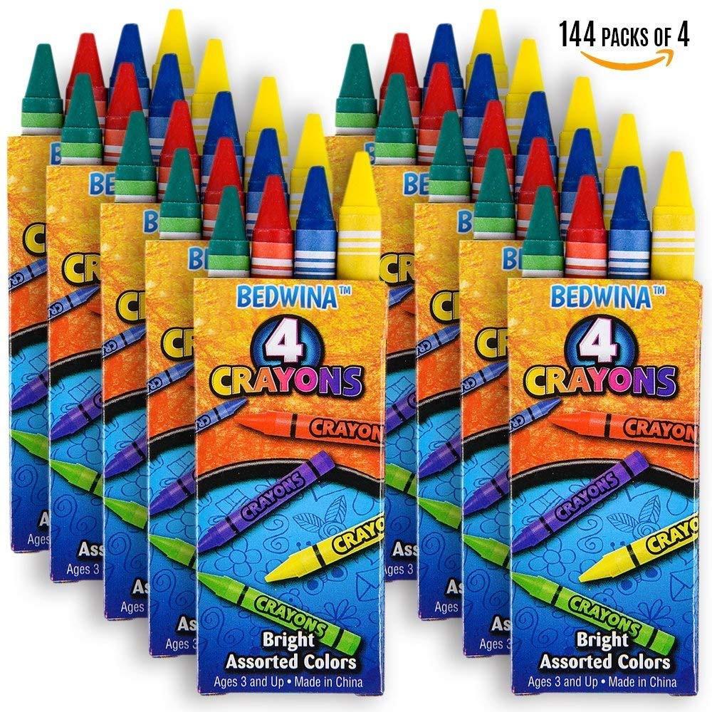 Foto 7 pulgar | Crayons Bedwina Bulk 576 Crayones, 144 Paquetes De 4 Paquetes De 4 Unidades Para Niños Pequeños - Venta Internacional.