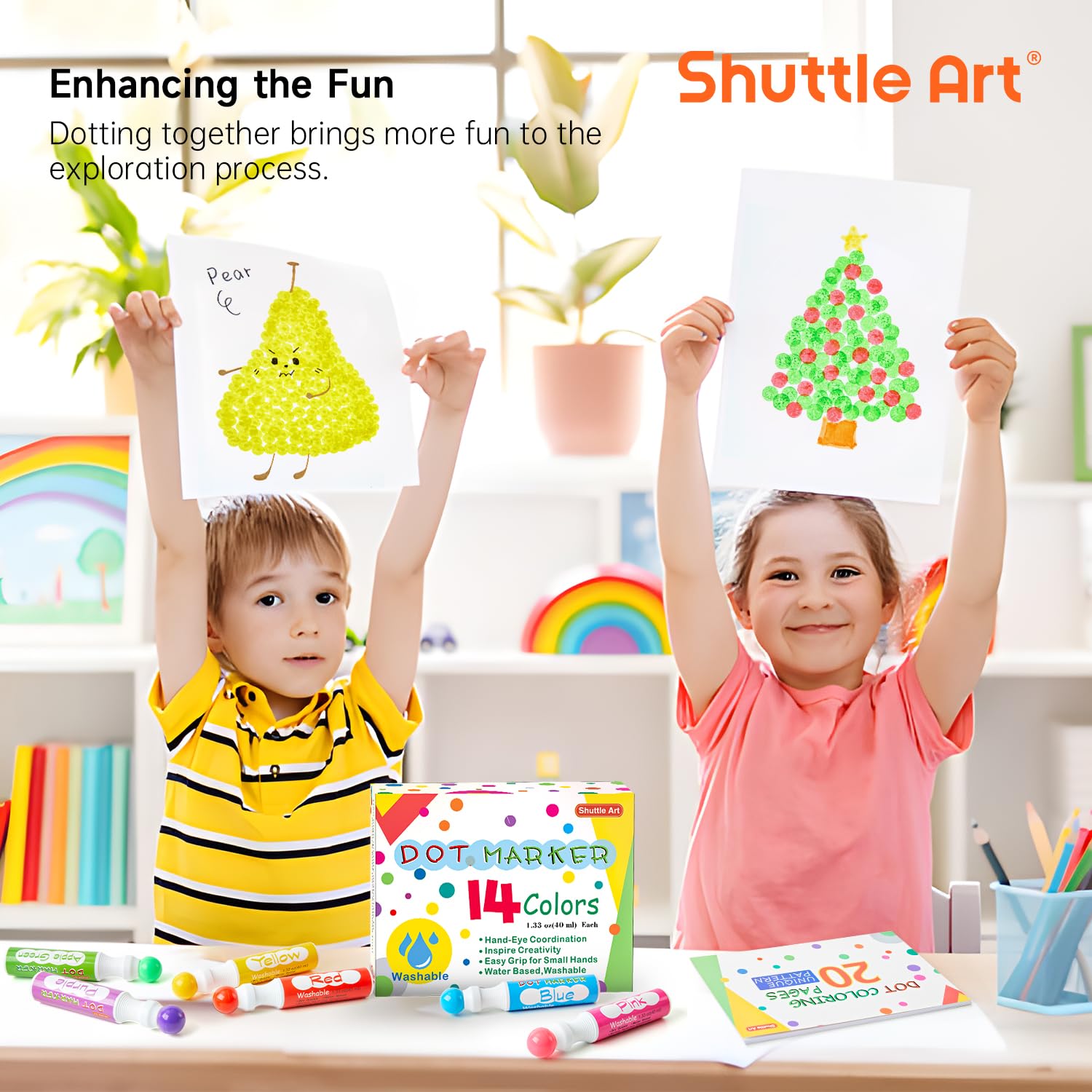 Foto 8 pulgar | Dot Markers Shuttle Art, 14 Colores Con 20 Patrones, Libro De Puntos - Venta Internacional.