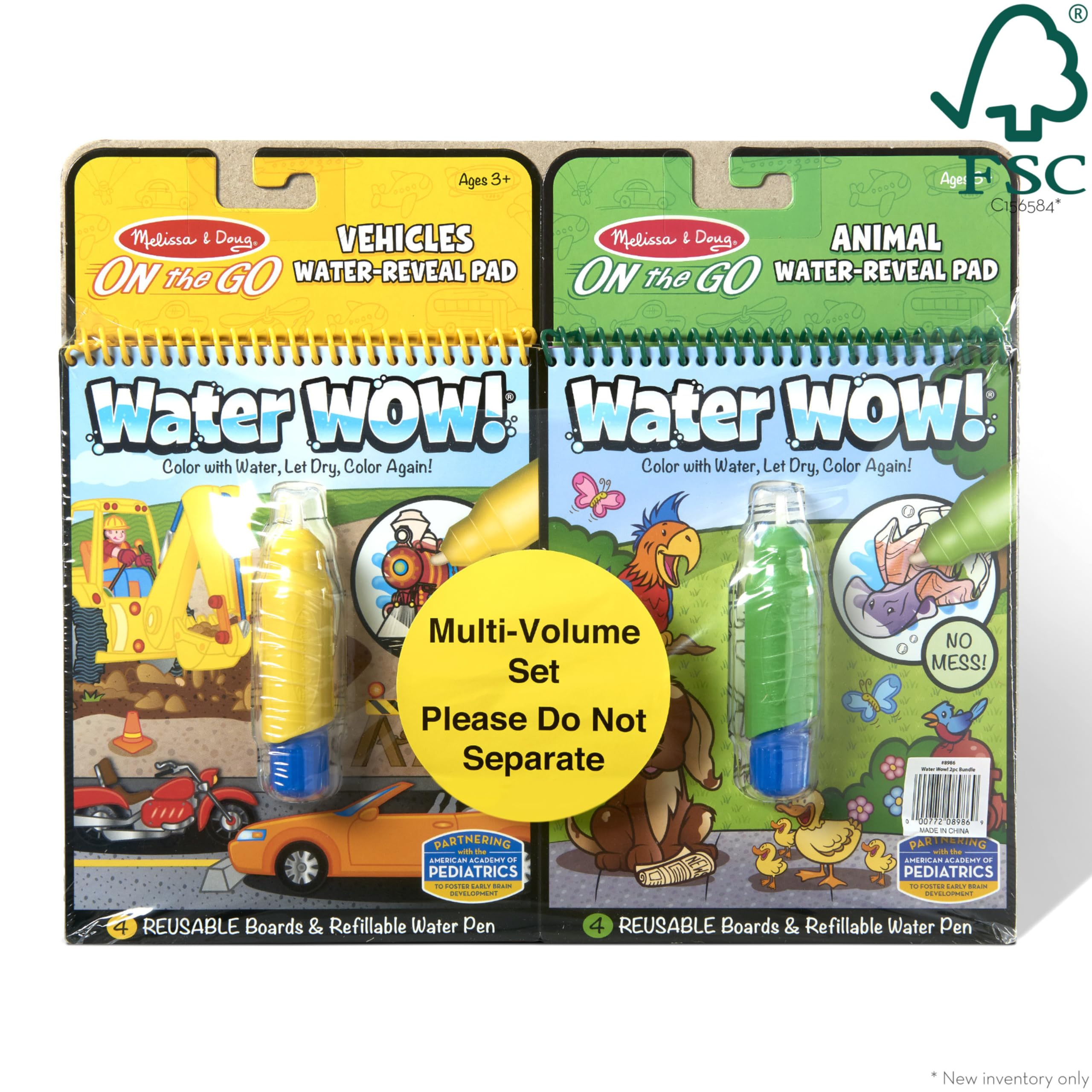 Foto 6 | Almohadillas De Actividad Melissa & Doug On The Go Water ¡guau! Paquete De 2 - Venta Internacional.