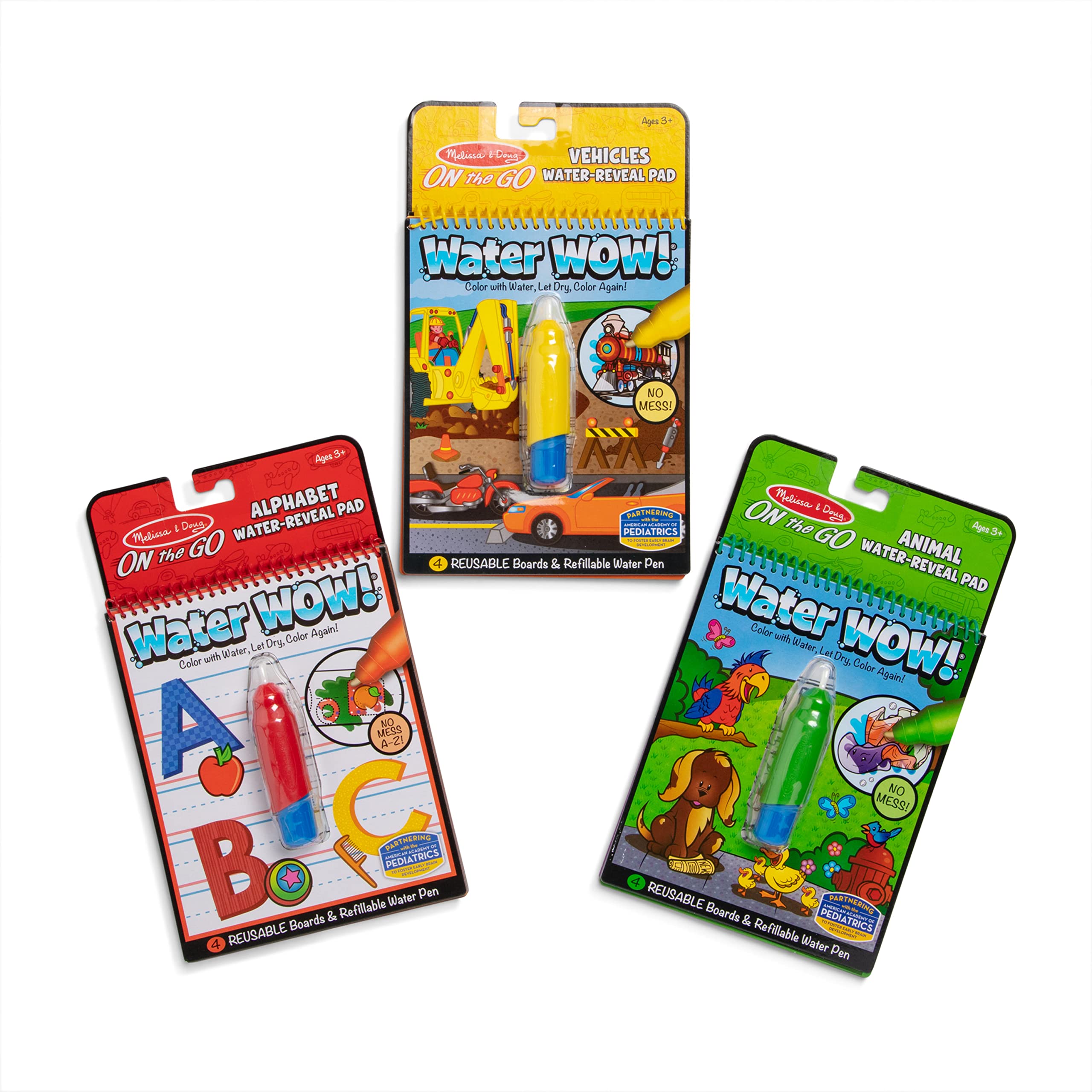 Almohadillas De Actividad Melissa & Doug On The Go Water ¡guau! Paquete De 3 - Venta Internacional.