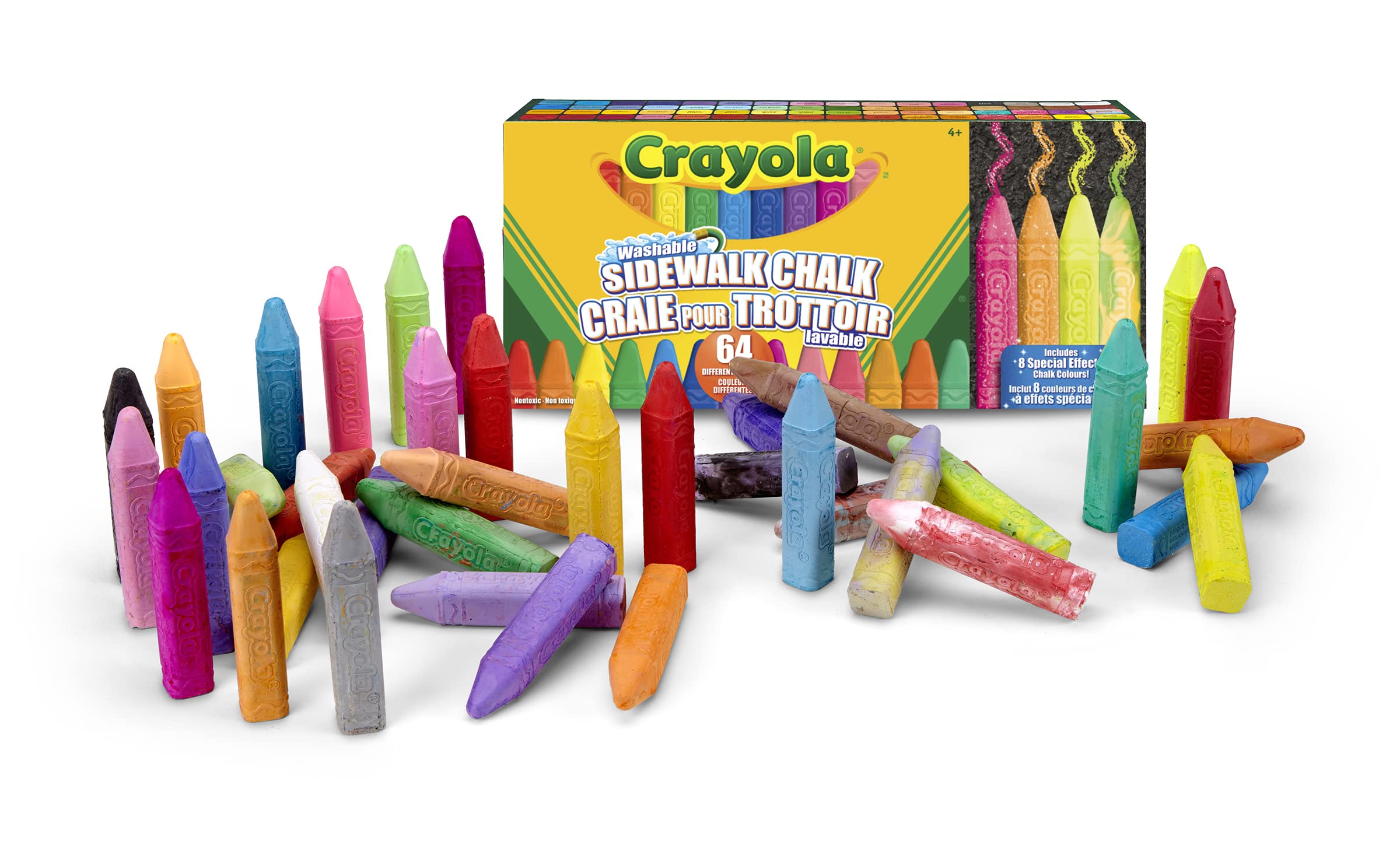 Foto 3 pulgar | Sidewalk Chalk Crayola Ultimate, Paquete De 64 Unidades, Lavable Para Niños - Venta Internacional.