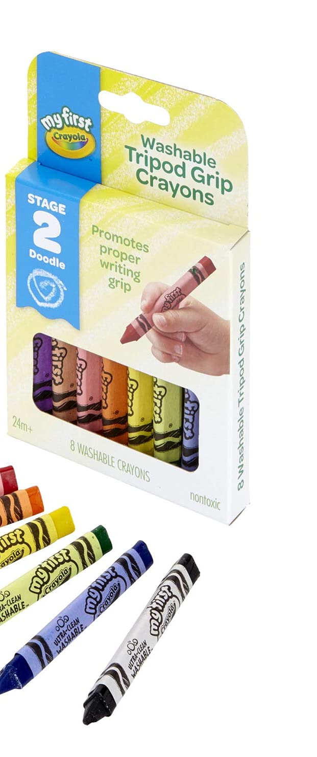 Foto 4 pulgar | Lápices De Colores Crayola My First, Lavables Para Niños Pequeños, Con Empuñadura De Trípode, 8 Unidades - V