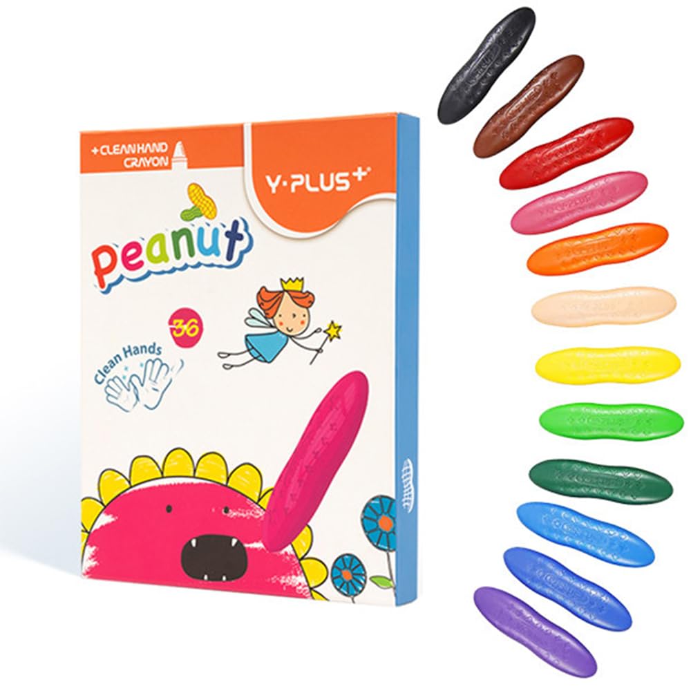 Foto 2 pulgar | Lápices De Colores Yplus Peanut Para Niños, 36 Colores, Lavables De 2 A 4 Años - Venta Internacional.