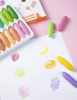 Foto 2 | Crayons Yplus Peanut Para Niños, 12 Colores Pastel, Lavables - Venta Internacional.