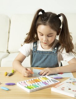 Foto 6 | Crayons Yplus Peanut Para Niños, 12 Colores Pastel, Lavables - Venta Internacional.