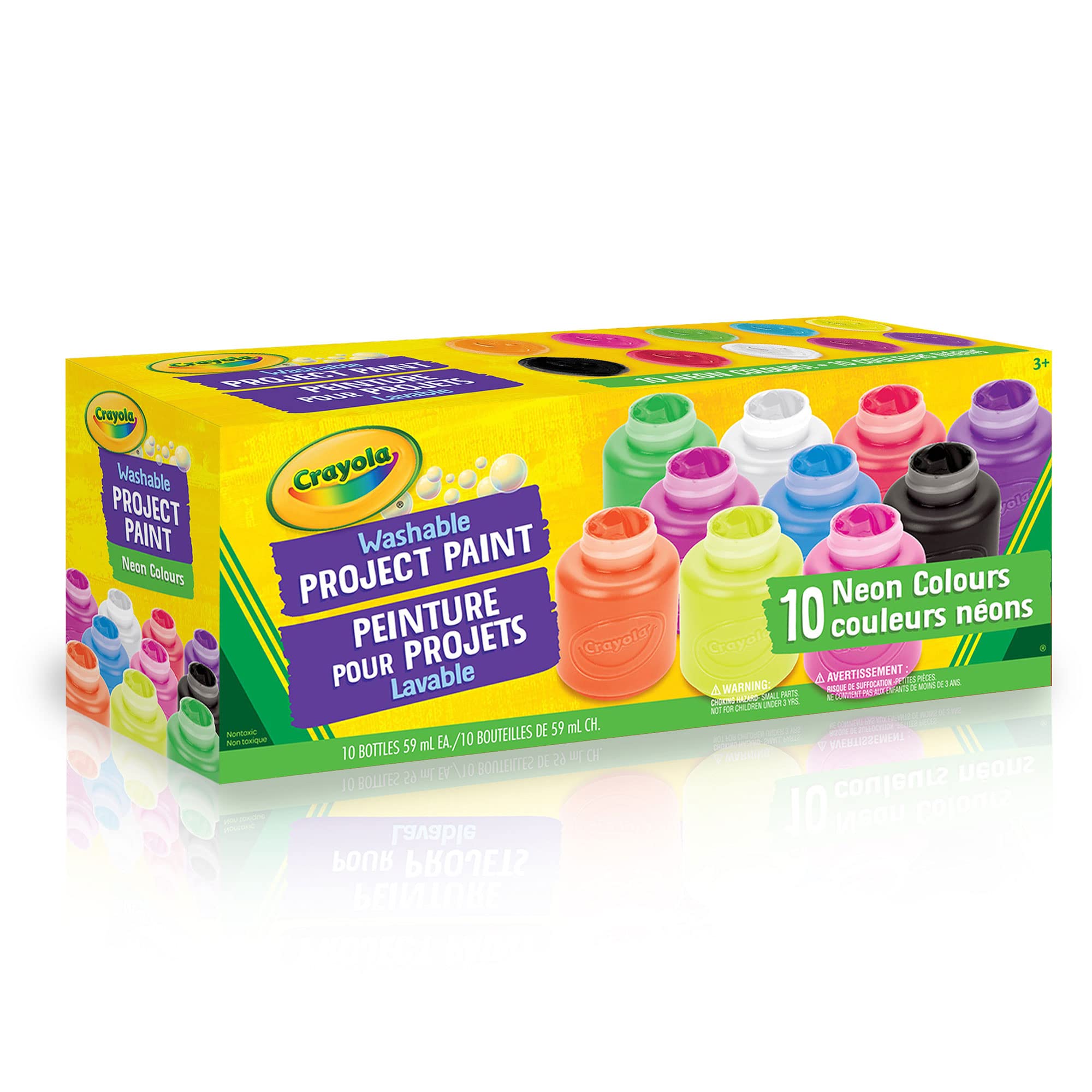 Foto 2 pulgar | Paint Crayola Neon, 10 Botellas Lavables De 59 Ml - Venta Internacional.