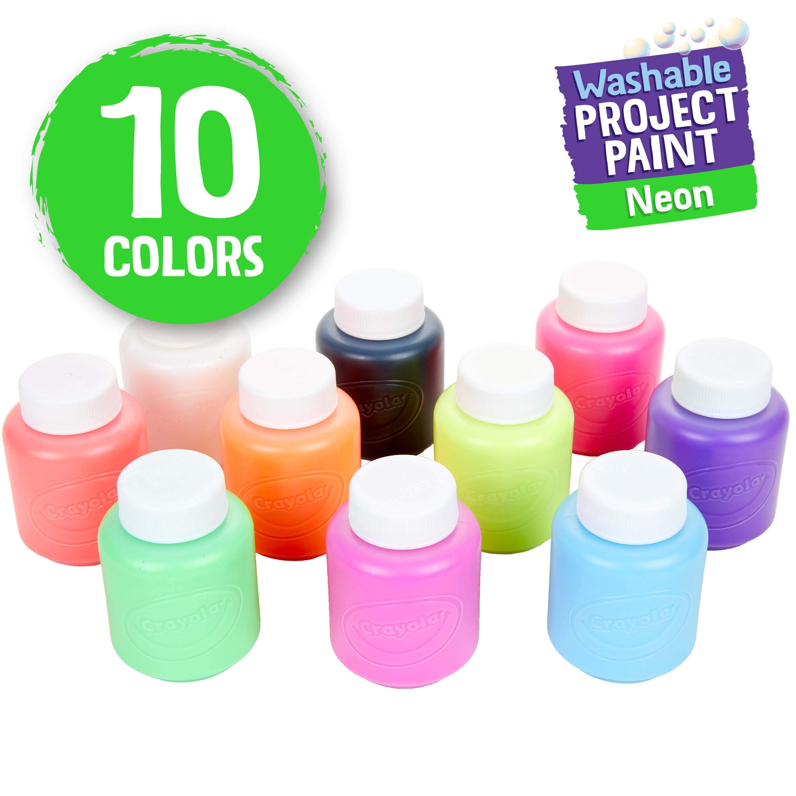 Foto 4 pulgar | Paint Crayola Neon, 10 Botellas Lavables De 59 Ml - Venta Internacional.