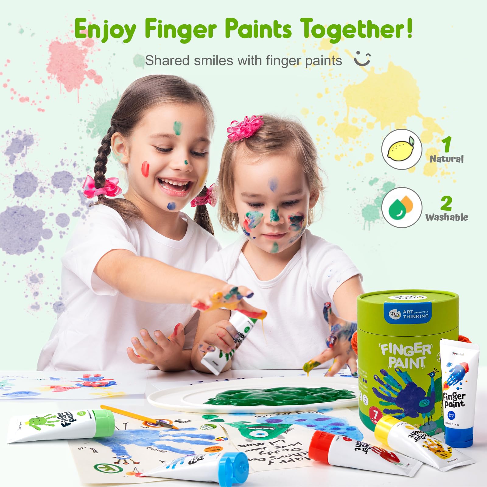 Foto 7 pulgar | Set De Pintura Para Dedos Jar Melo Safe Para Niños Pequeños, 2.1 Fl.oz, 7 Colores - Venta Internacional.