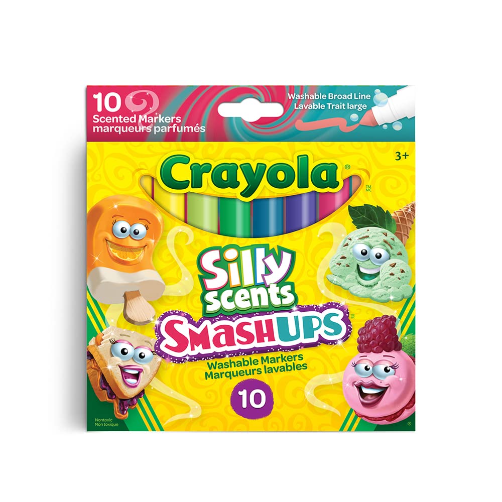 Foto 2 pulgar | Rotulador Crayola 10 Silly Scents Broad Line, Lavable - Venta Internacional.