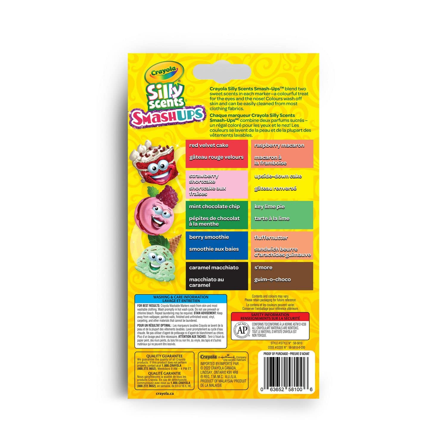 Foto 3 pulgar | Rotulador Crayola 10 Silly Scents Broad Line, Lavable - Venta Internacional.