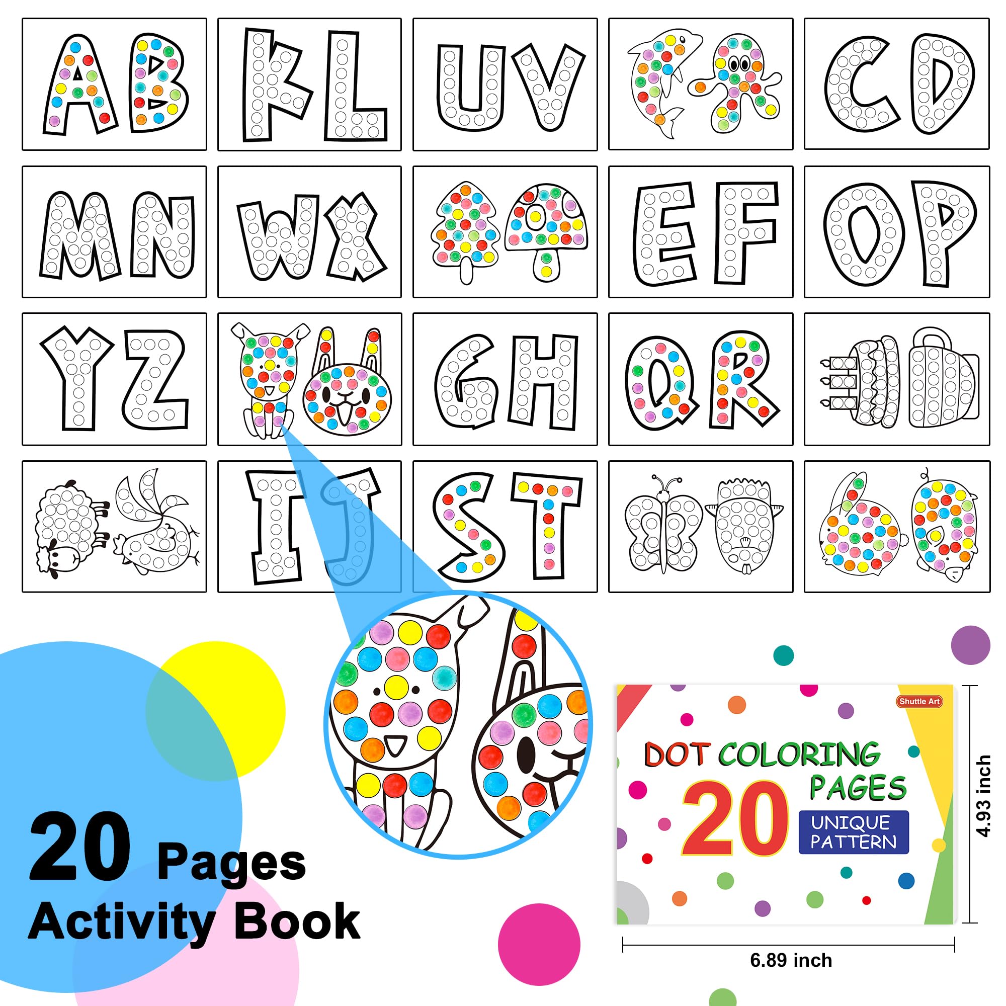 Foto 4 pulgar | Marcadores De Puntos Shuttle Art, 40 Colores Lavables Para Niños Pequeños - Venta Internacional