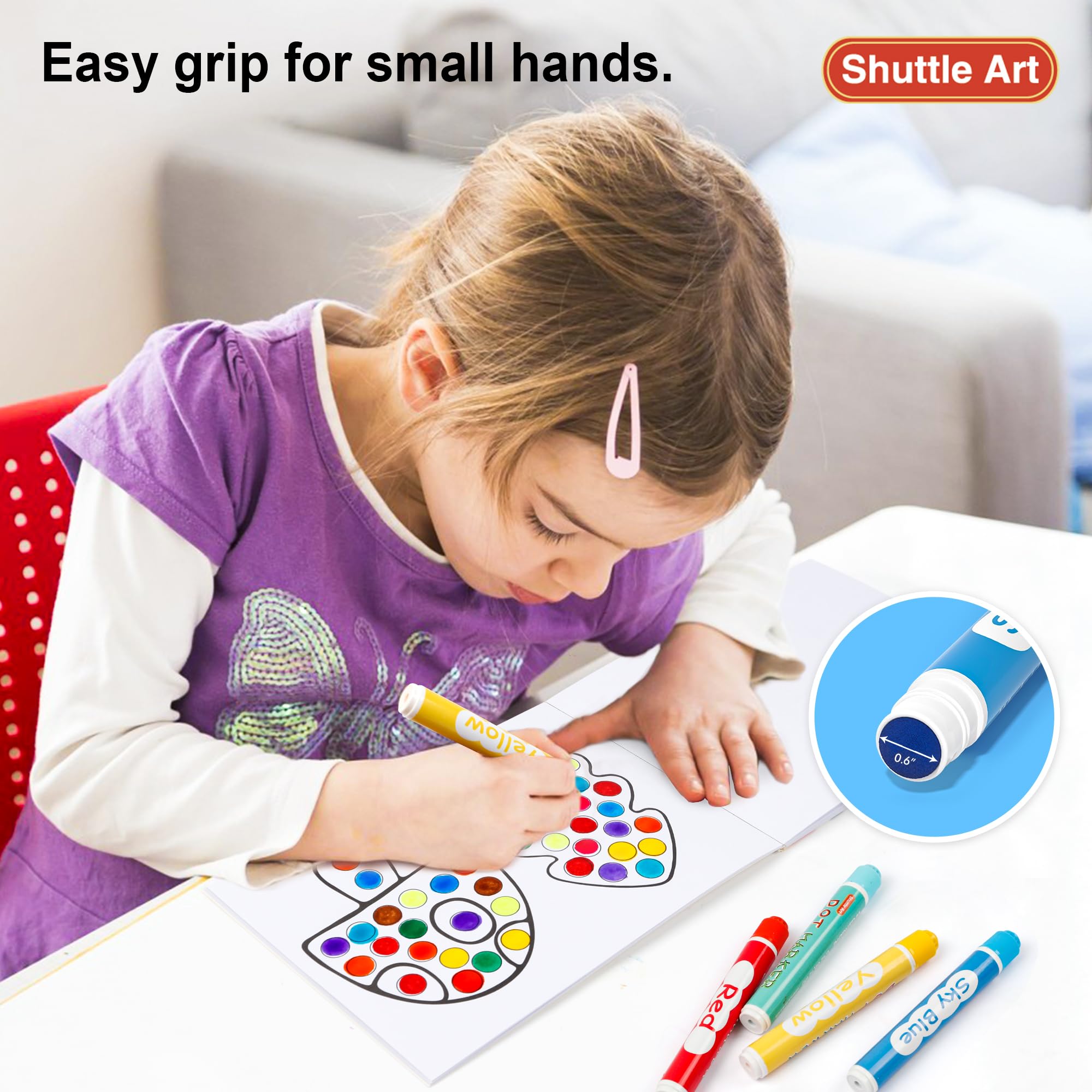 Foto 6 pulgar | Marcadores De Puntos Shuttle Art, 40 Colores Lavables Para Niños Pequeños - Venta Internacional