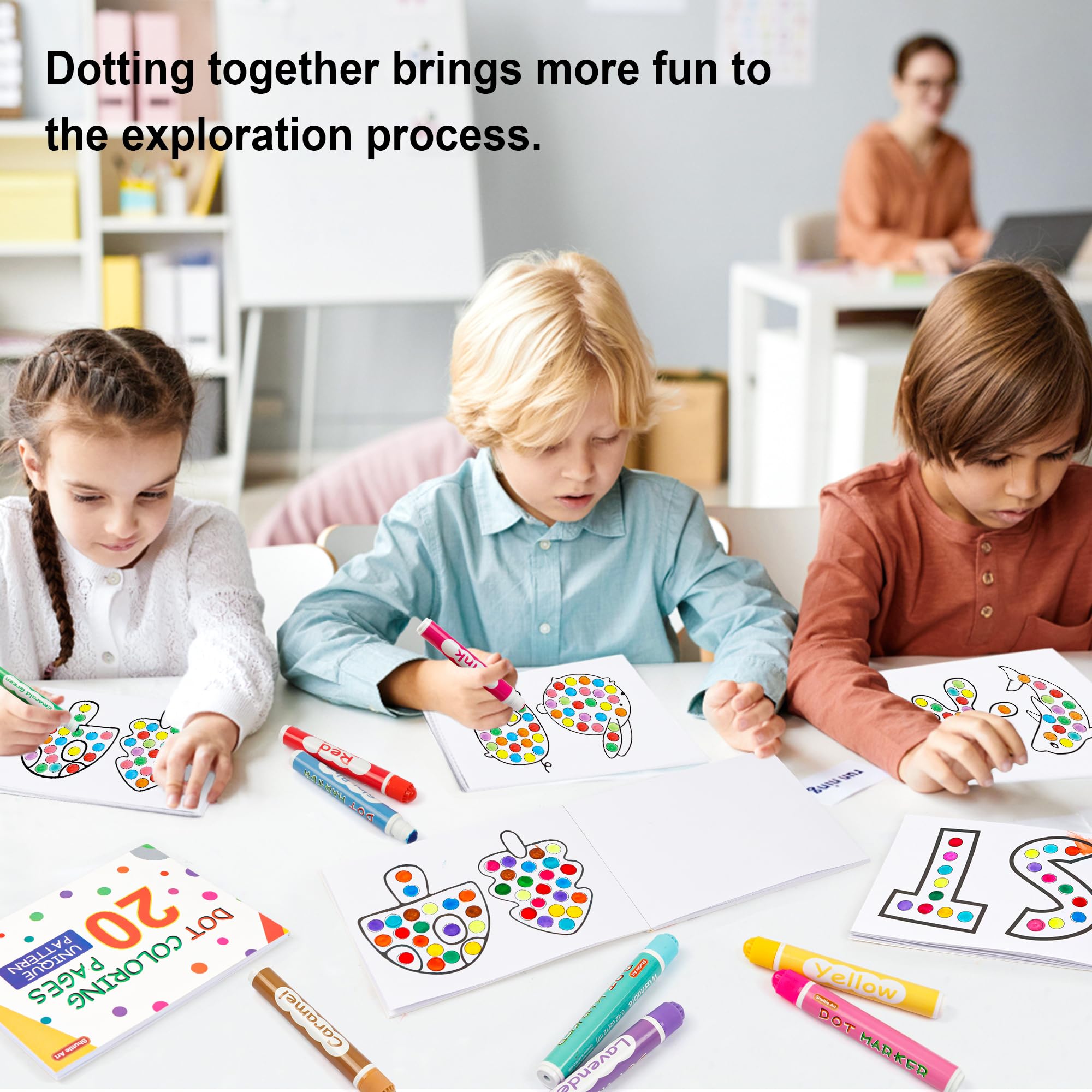 Foto 7 pulgar | Marcadores De Puntos Shuttle Art, 40 Colores Lavables Para Niños Pequeños - Venta Internacional