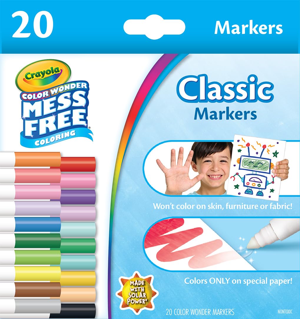 Foto 2 pulgar | Juego de Rotuladores Crayola Color Wonder 20 Broad Line - Venta Internacional