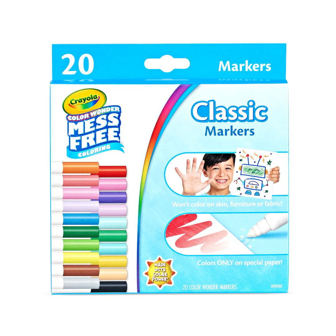 Foto 3 pulgar | Juego de Rotuladores Crayola Color Wonder 20 Broad Line - Venta Internacional