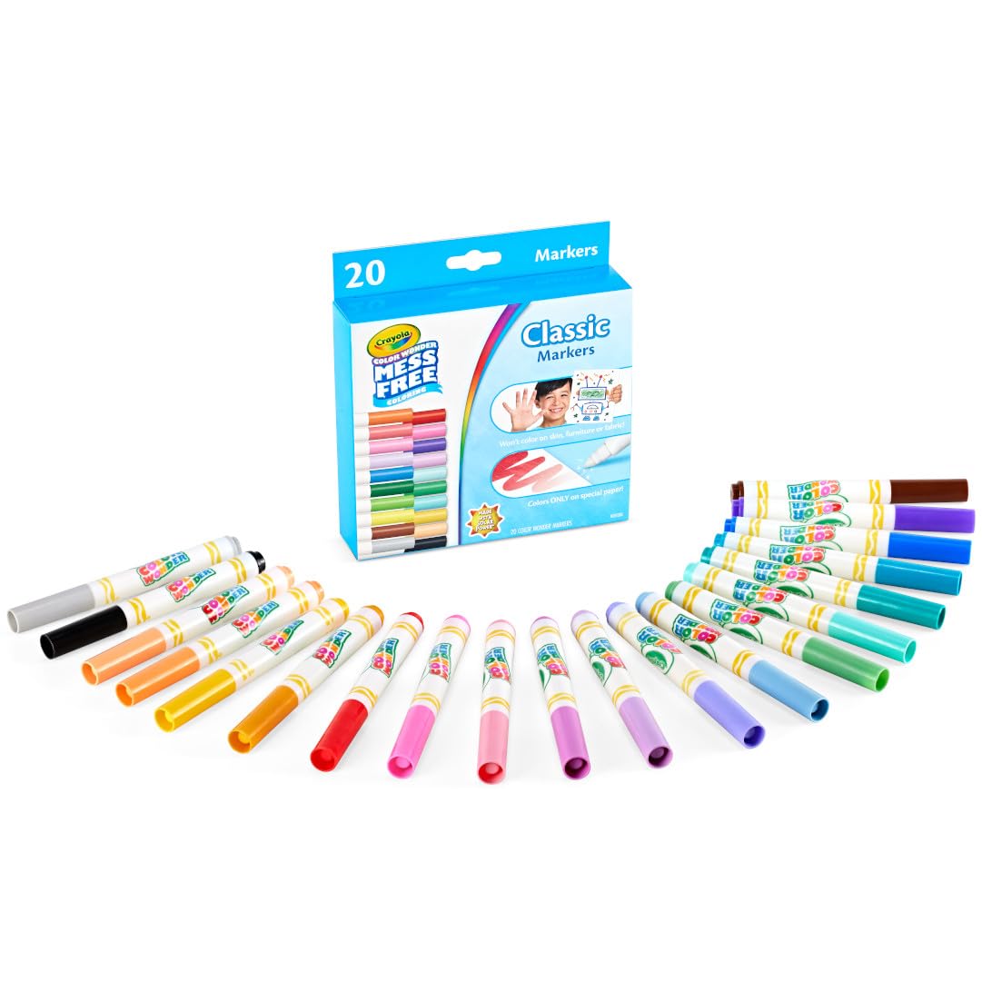 Foto 4 pulgar | Juego de Rotuladores Crayola Color Wonder 20 Broad Line - Venta Internacional