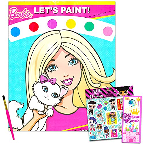 Juego De Libros De Pintura Barbie Con Agua Con Pincel Y Más - Venta Internacional.