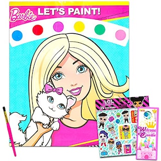 Foto 1 | Juego De Libros De Pintura Barbie Con Agua Con Pincel Y Más - Venta Internacional.