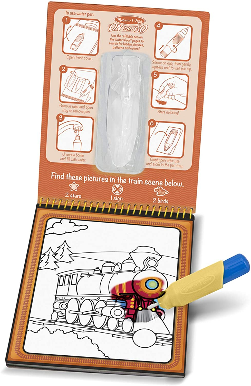 Foto 3 pulgar | Libro de Actividades Melissa & Doug Water-reveal - Venta Internacional