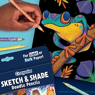 Foto 4 | Lápices de Colores Crayola Sketch & Shade Doodle 14 Colores - Venta Internacional