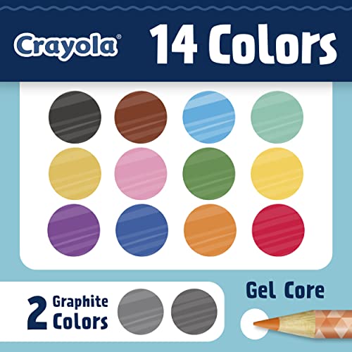 Foto 8 pulgar | Lápices de Colores Crayola Sketch & Shade Doodle 14 Colores - Venta Internacional
