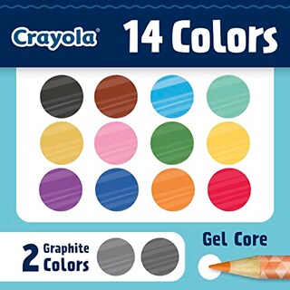 Foto 7 | Lápices de Colores Crayola Sketch & Shade Doodle 14 Colores - Venta Internacional