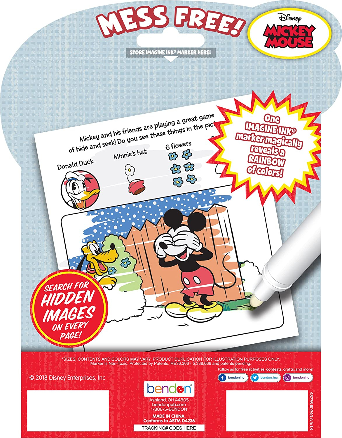 Foto 3 pulgar | Libro de Tinta mágica Disney Vintage Mickey Mouse de Bendon 24 páginas - Venta Internacional