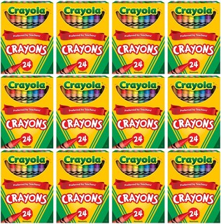 Foto 1 | Crayones Crayola 24 Colores Surtidos 12 Paquetes para La Escuela - Venta Internacional