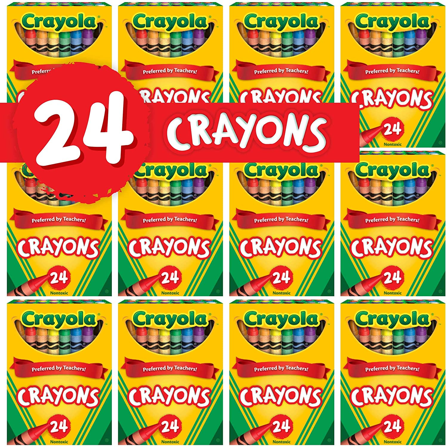 Foto 4 pulgar | Crayones Crayola 24 Colores Surtidos 12 Paquetes para La Escuela - Venta Internacional