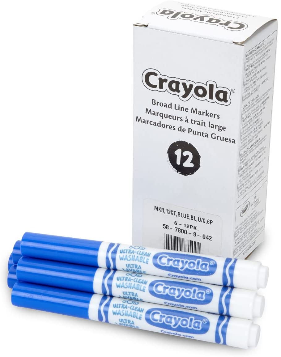 Foto 2 pulgar | Rotuladores Crayola Lavables a Granel 12 Unidades Azules - Venta Internacional