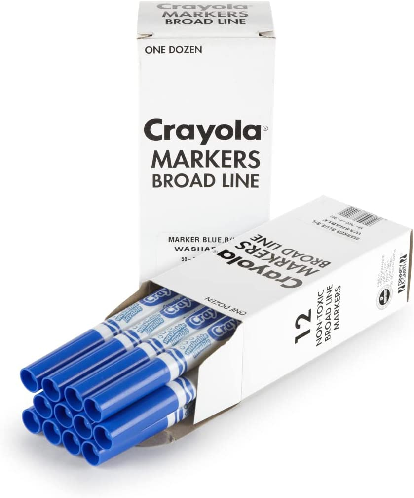 Foto 4 pulgar | Rotuladores Crayola Lavables a Granel 12 Unidades Azules - Venta Internacional