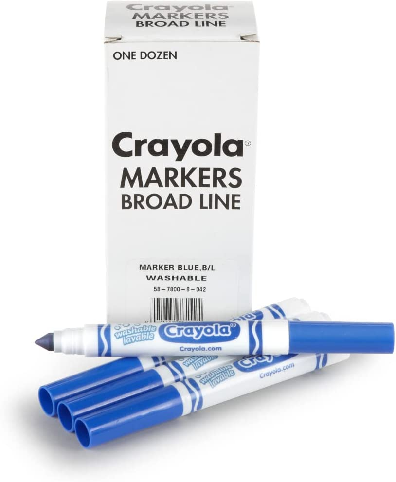 Foto 7 pulgar | Rotuladores Crayola Lavables a Granel 12 Unidades Azules - Venta Internacional