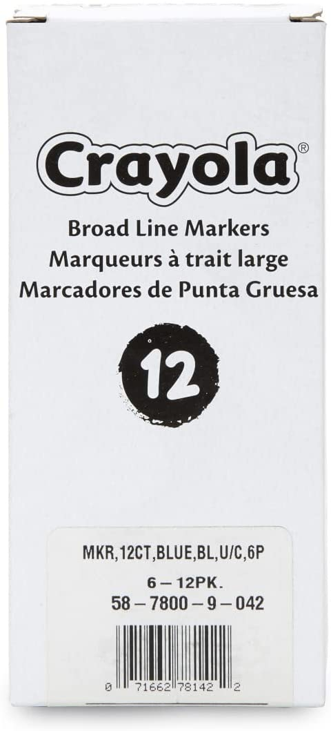 Foto 8 pulgar | Rotuladores Crayola Lavables a Granel 12 Unidades Azules - Venta Internacional