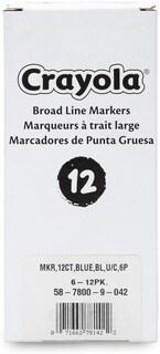 Foto 7 | Rotuladores Crayola Lavables a Granel 12 Unidades Azules - Venta Internacional