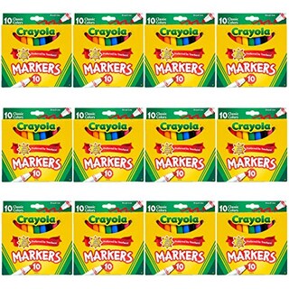 Foto 1 | Marcadores Crayola Punta Ancha 12 Paquetes con 10 Crayones C/U - Venta Internacional