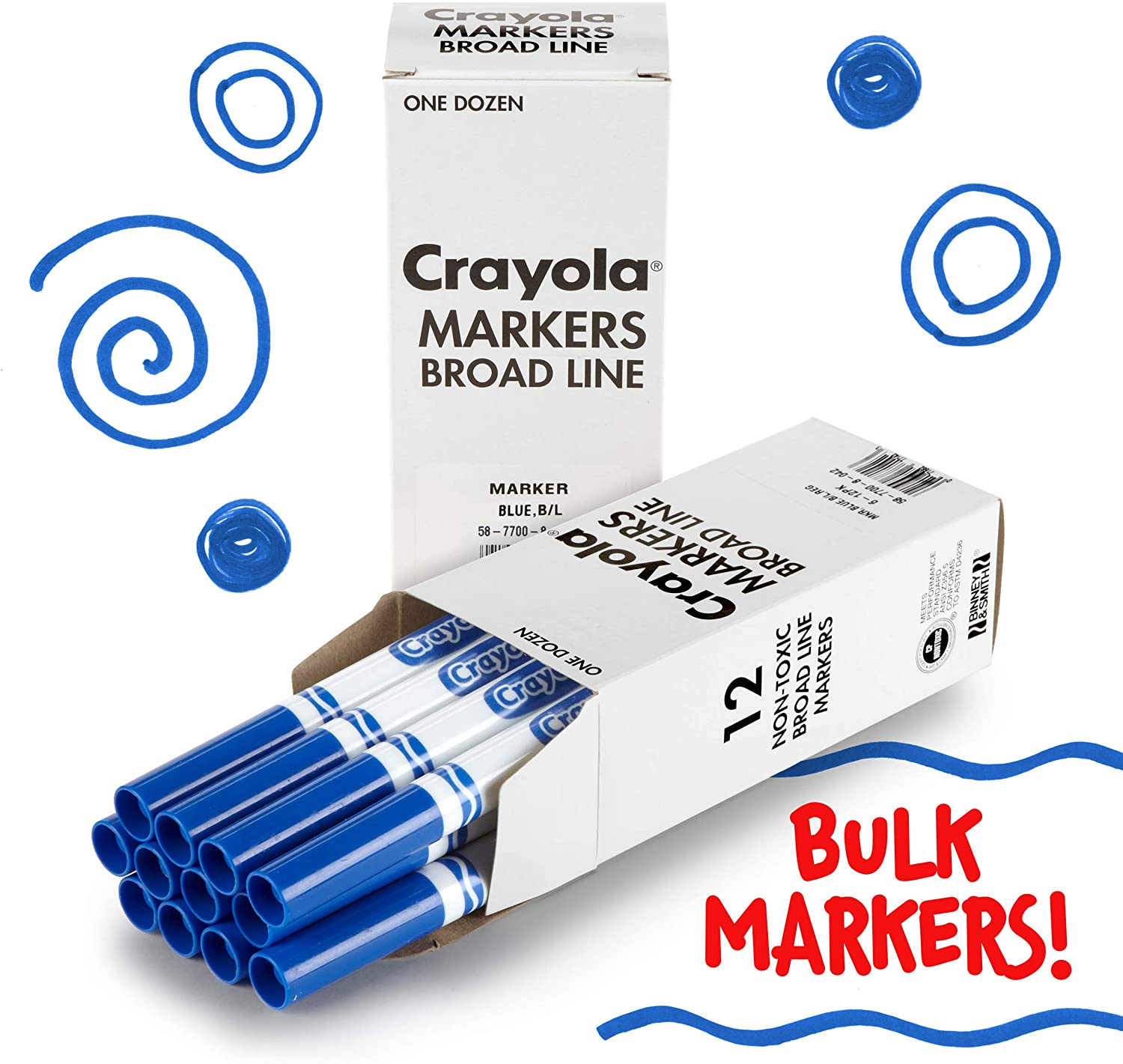 Foto 3 pulgar | Marcadores a Granel Crayola Azul 12 Piezas - Venta Internacional