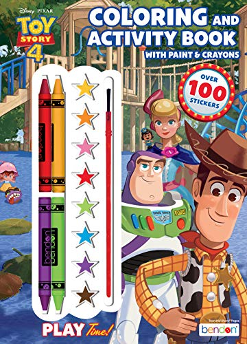 Libro para Colorear Disney Toy Story 4 con Pinturas Crayones y Lápiz - Venta Internacional