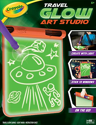 Glow Art Studio Crayola Travel con Varita de Luz y Lienzo Brillante - Venta Internacional
