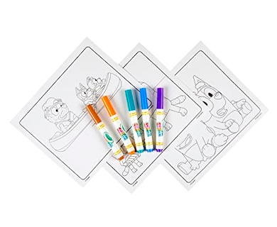 Foto 3 | Marcadores y Páginas para Colorear Crayola Bluey Color Wonde - Venta Internacional