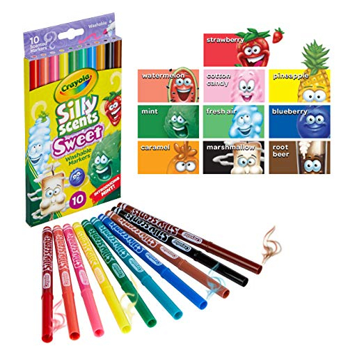 Foto 6 pulgar | Marcadores Crayola Silly Scents Lavables 10 Unidades - Venta Internacional