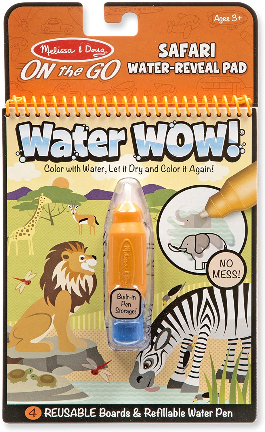 Foto 2 pulgar | Bloc de Actividades Water-reveal Melissa & Doug Safari con Bolígrafo de Agua - Venta Internacional