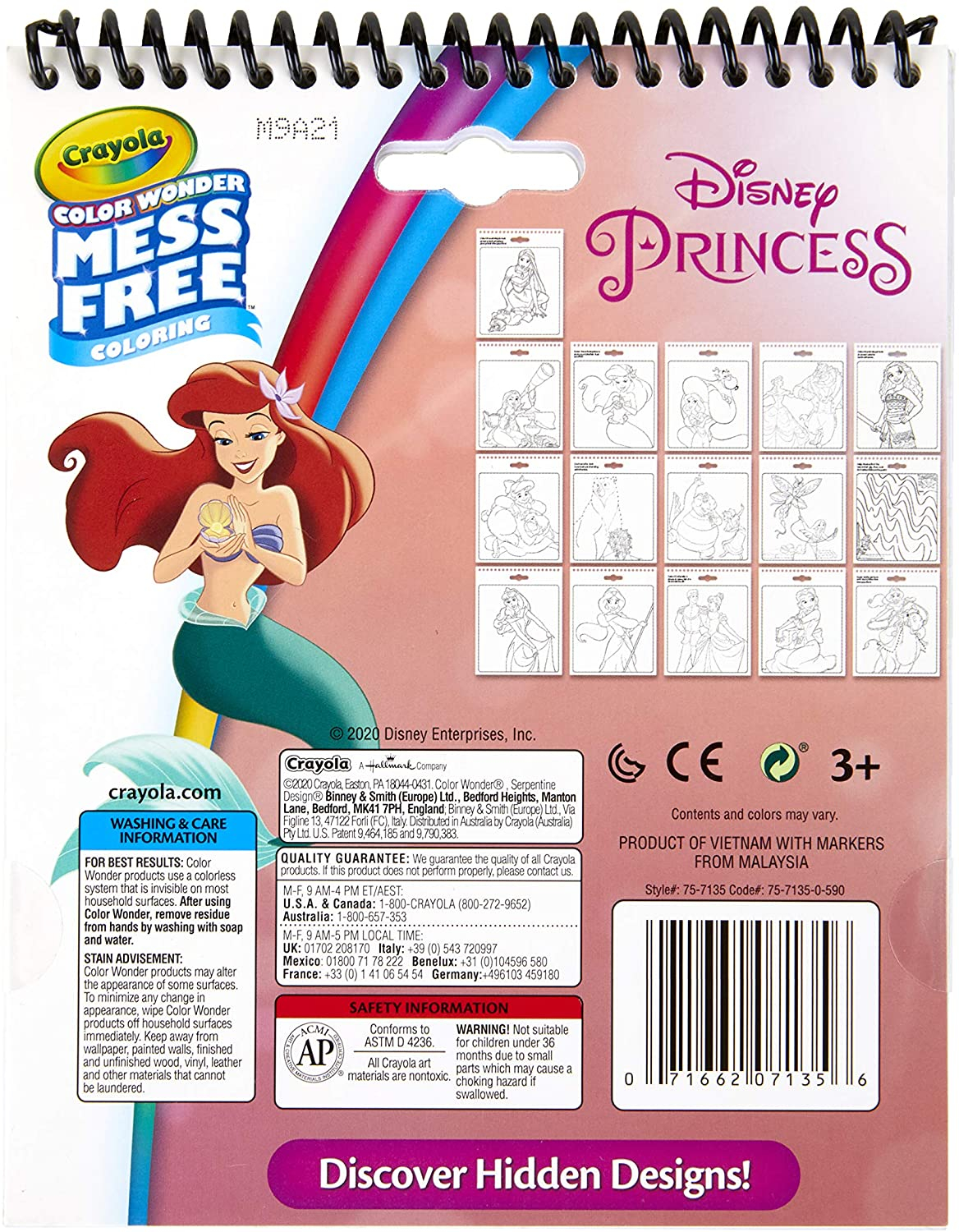 Foto 7 pulgar | Bloc para Colorear y Actividades Crayola Color Wonder Disney Princess - Venta Internacional