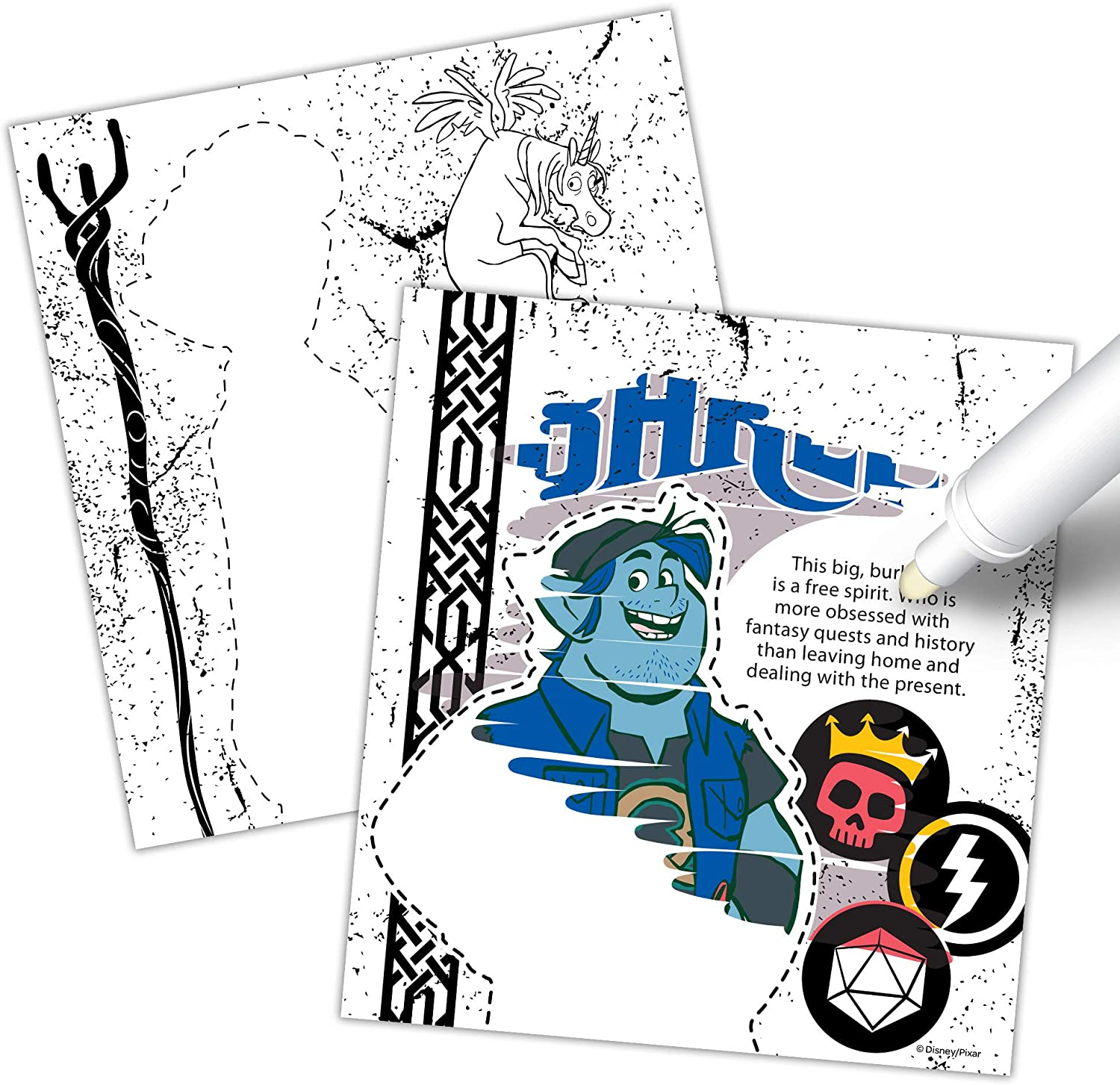 Foto 4 pulgar | Libro Para Colorear Disney Onward Imagine Ink Magic Ink Con Rotulador - Venta Internacional.