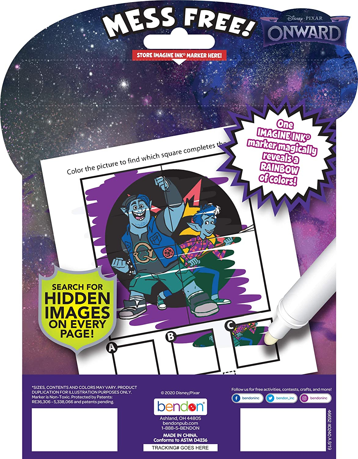 Foto 6 pulgar | Libro Para Colorear Disney Onward Imagine Ink Magic Ink Con Rotulador - Venta Internacional.