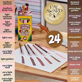 Foto 2 | Lápices Crayola Of The World 24 Tonos - Venta Internacional