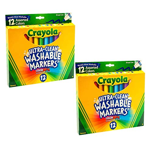 Rotuladores Crayola Ultraclean Lavables 12 Unidades Paquete De 2 - Venta Internacional